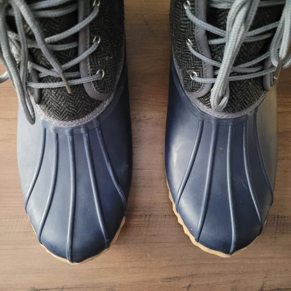 Chooka Eastlake Herringbone Gray Quilted Duck Boots Winter Sz 11 - Picture 3 of 12